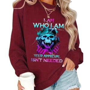 Graphic skull printed sweatshirt sz Xl